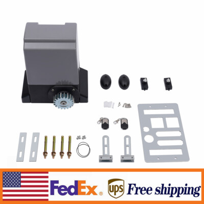 2700lbs Automatic Sliding Gate Opener Rack Driven with 2 Remotes & Complete Kit