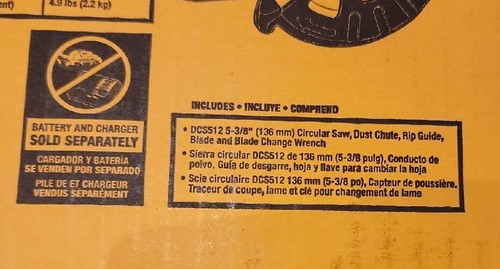 DEWALT - 12V Max Xtreme Cordless Circular Saw - DCS512B TOOL ONLY - Picture 3 of 3