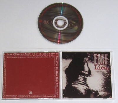 EMF - USA Promo CD Single - ''Lies'' - 3 versions - disc VG, insert VG+