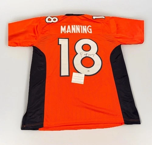 Peyton Manning Denver Broncos Signed Football Jersey with COA autograph