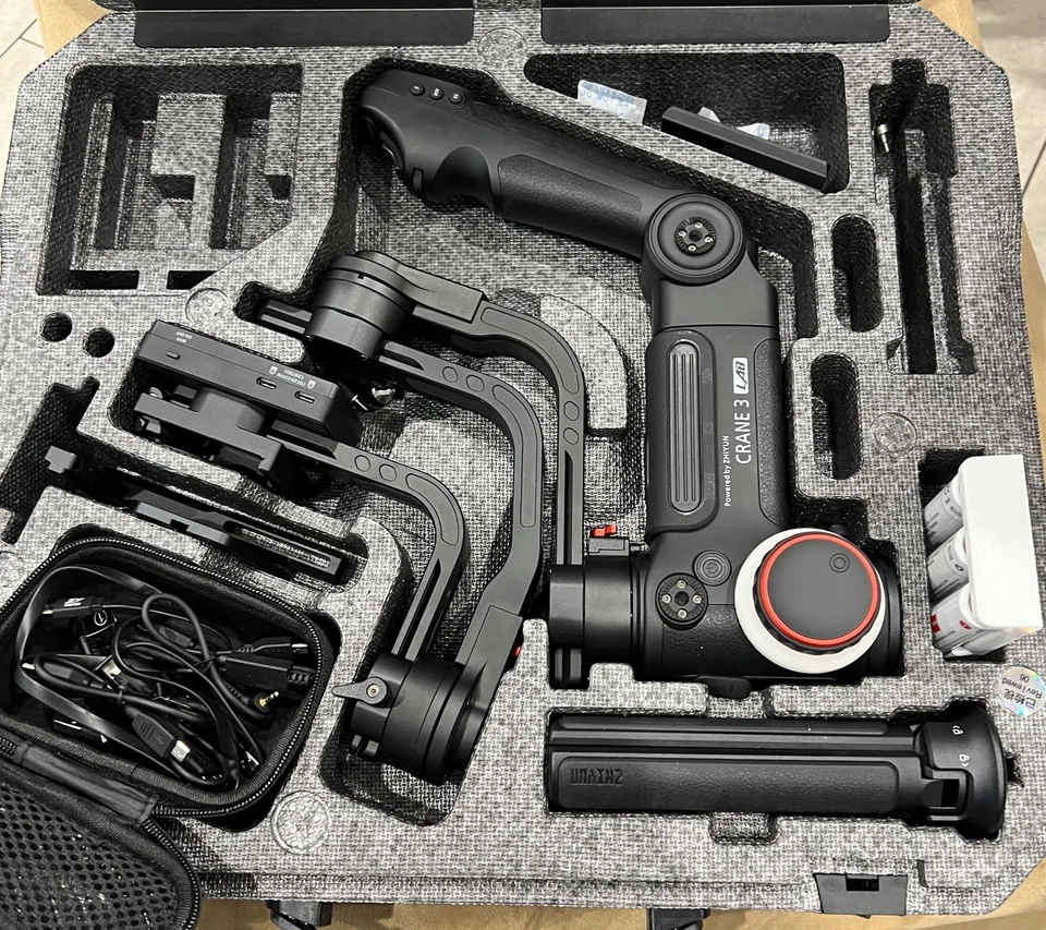 ¡CAJA ABIERTA! Estabilizador profesional cardán de mano de 3 ejes Zhiyun CRANE 3 LAB Foto 3 de 4
