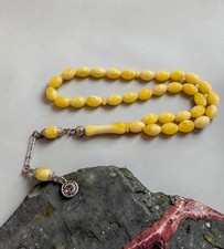 Beirut Amber Lemon Yellow Phenolic Resin Prayer Beads Misbaha Tasbih Ottoman