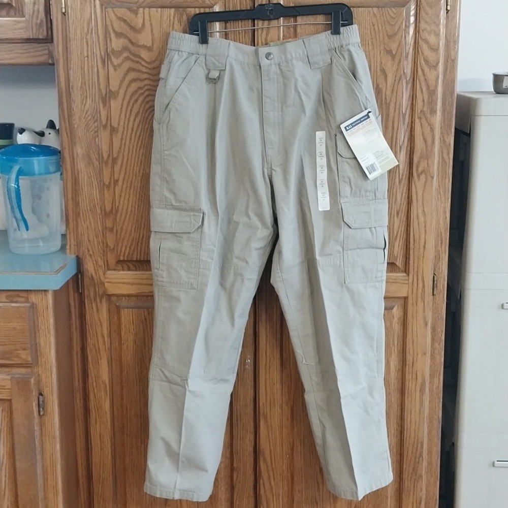 Nwt Men's Size 36/30 Cotton Canvas Khaki 74251 Pockets Cargo