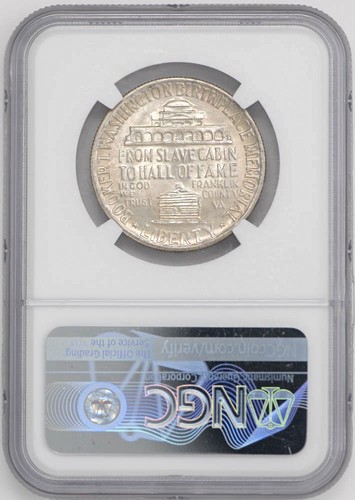 1949 Booker T Washington Half 50c MS67+ NGC 945753-30 - Picture 2 of 5