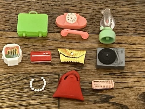 Vintage Barbie Accessories Random Selection Phone, Purse, Radio, Record Player +