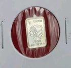 Indian Chief - 1 Gram .999 Fine Pure Solid SILVER Bullion Mini Bar Coin Ingot