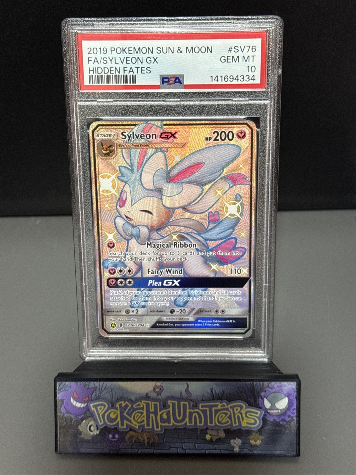 Pokemon Card Sylveon GX SV76/SV94 Full Art Hidden Fates PSA 10 GEM MINT