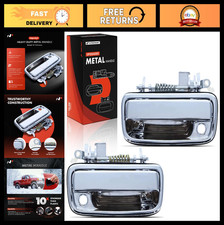 Upgraded Chrome Metal Door Handles For Toyota Tacoma 1995-2004 2-pc Set Front Upgraded Chrome Metal Door Handles For Toyota Tacoma 1995-2004 2-pc Set Front
