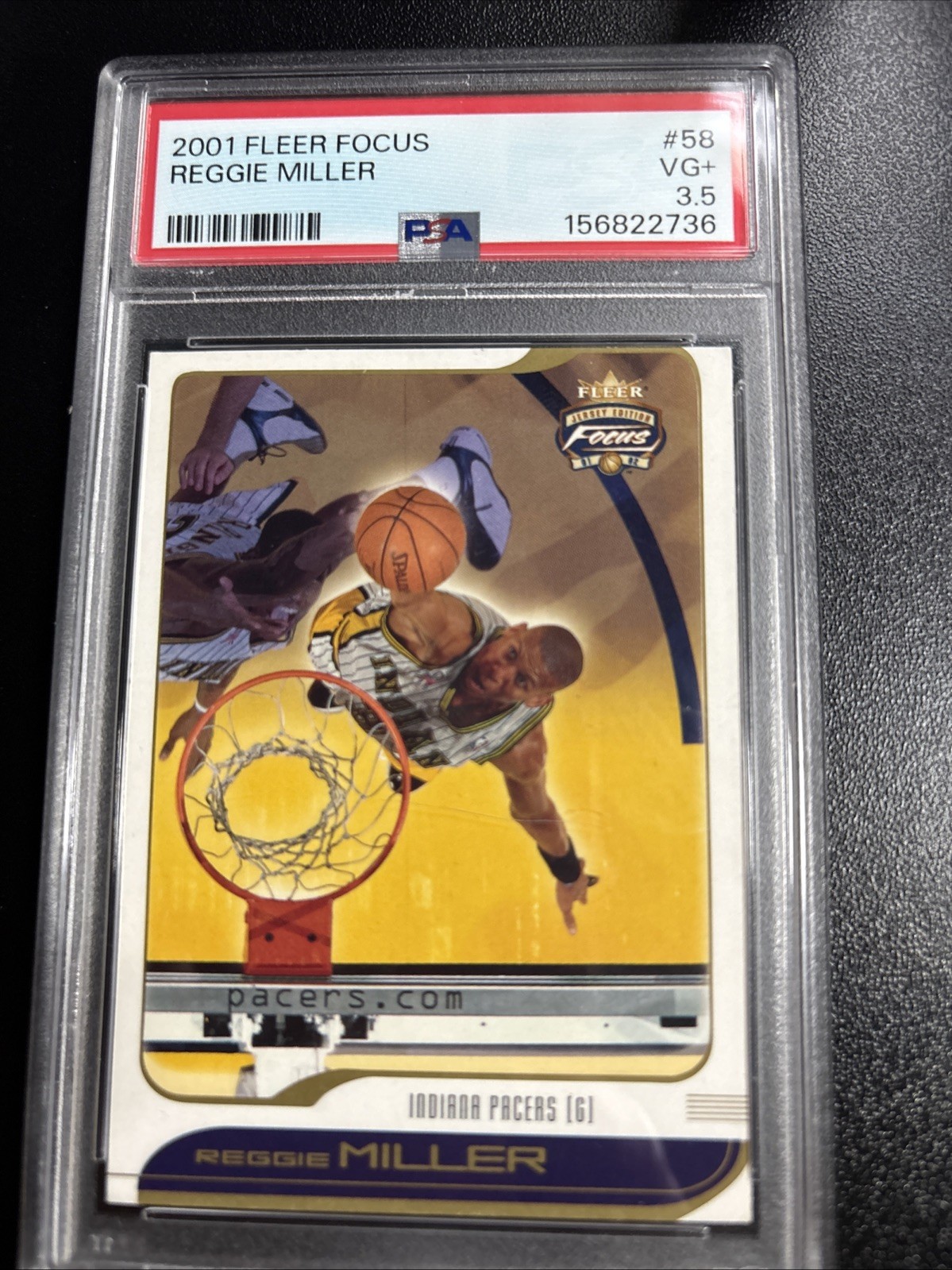 2001-02 Fleer Focus Jersey Edition - Reggie Miller #58
