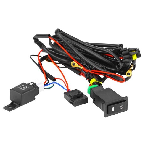 12V LED Fog Light Switch Wiring Harness Relay Kit Universal Fit Auto Accessory - Picture 2 of 11