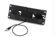 USB Dual Fan Laptop Cooling Black