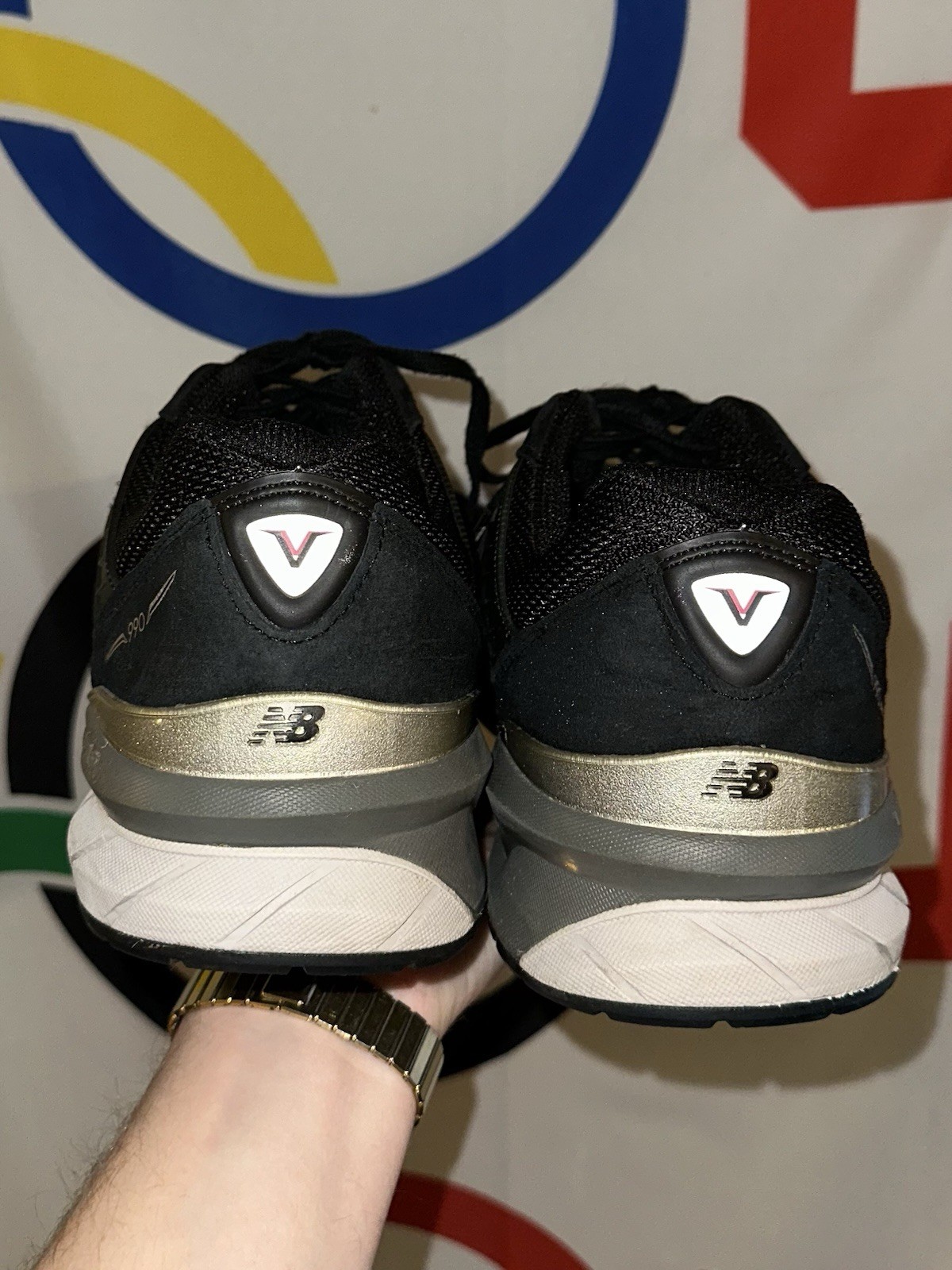 New Balance 990v5 Athletic Shoes Sneakers Mens 14 4E Black thumbnail 4