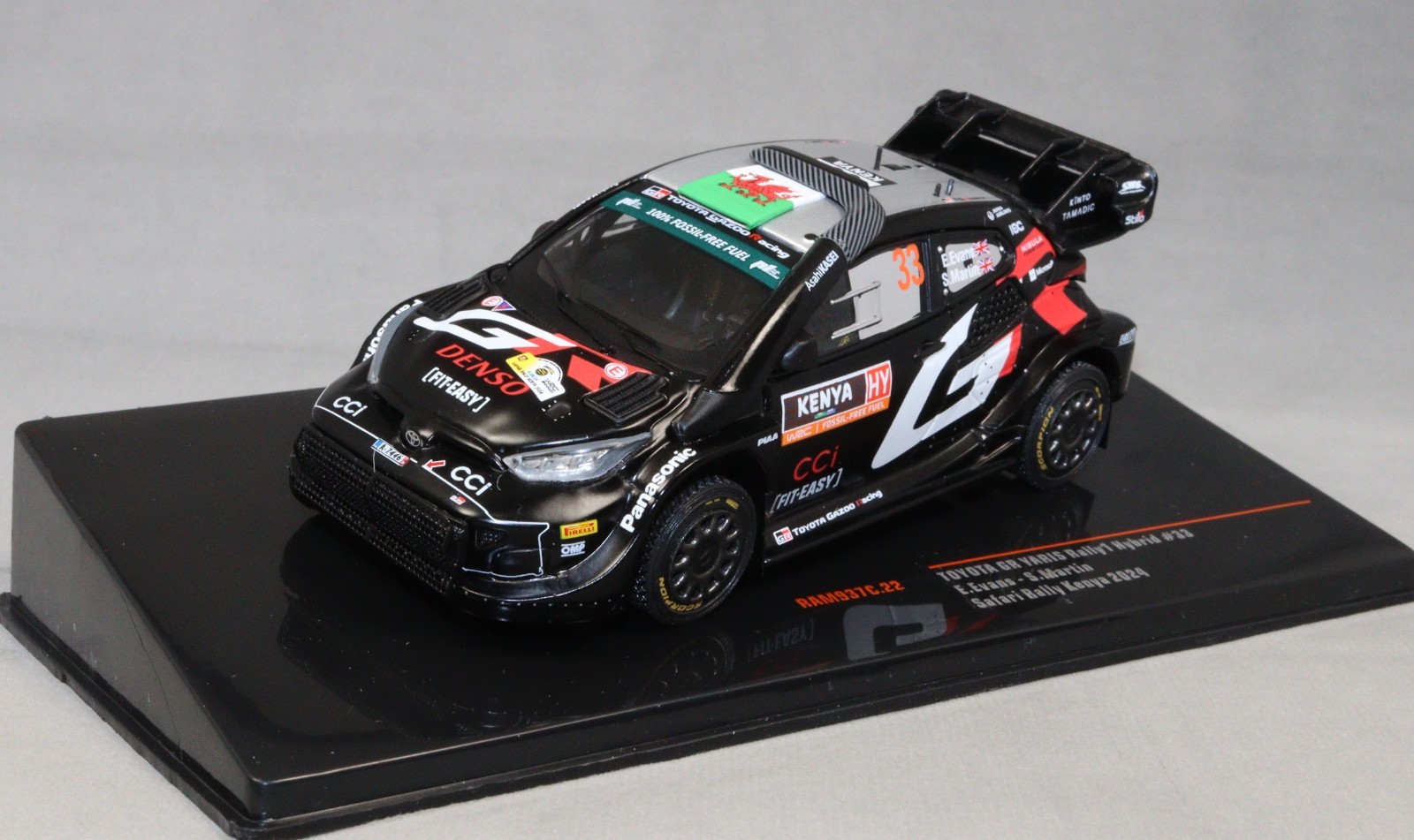 IXO Toyota GR Yaris Rally 1 Safari Rally Kenya 2024 Elfyn & Scott Martin RAM937C