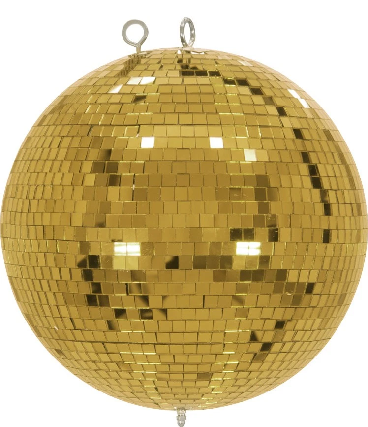 B-WARE Eurolite bola de espejo 30 cm bola de discoteca dorada ojal de seguridad DJ escenario profesional