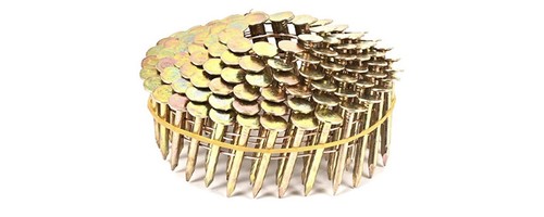 BHTOP Coil Roofing Nails (600 Count - 3/4” x .120” - 15° - Galvanized) - 第 1/4 張圖片