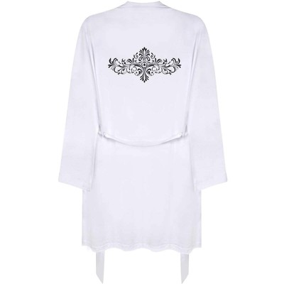 'Victorian Design Line Art' Adult Dressing Robe / Gown (RO052524)