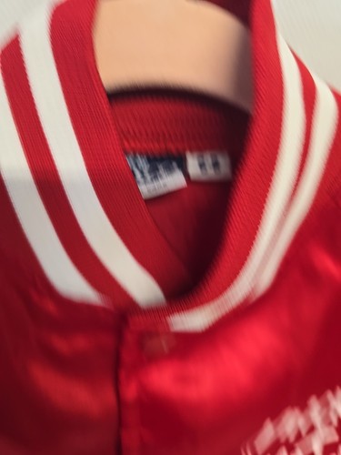 VINTAGE DISNEY MICKEY & MINNIE RED SATIN BOMBER JACKET YOUTH 6-8 KIDS RARE 1980s - Picture 4 of 4