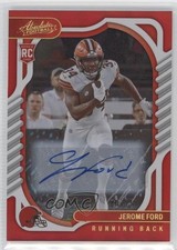 2022 Panini Absolute Rookies Spectrum Red Signatures 70/75 Jerome Ford Auto 0d6s
