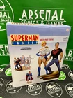 DC DIRECT SUPERMAN FAMILY SUPERBOY/POWER GIRL STATUE Signed Gerry Conway w/COA