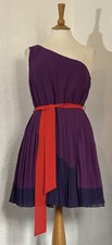 Next Petite Size 12 Dress Zip Lined Pleated Party Elegant Evening 1801
