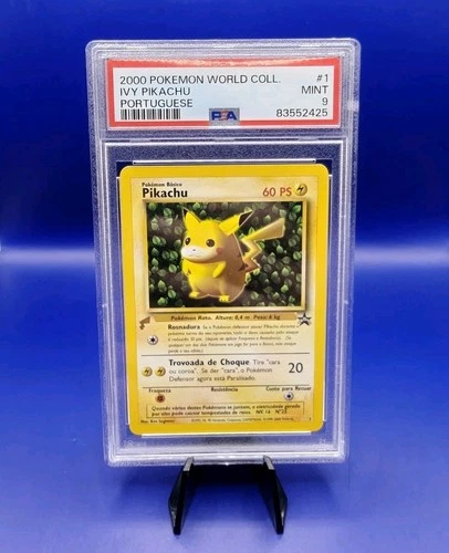Pikachu 1 World Collection PORTUGUESE Promo Rare Pokemon Card 2000 WOTC PSA 9