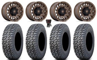 MSA Clubber 15'' Wheels Bronze 33'' Daemon Tires Polaris RZR Turbo S / RS1