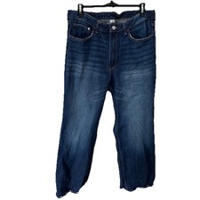 Women  s denim Wide-Leg High-Waist Jeans H M Size 12
