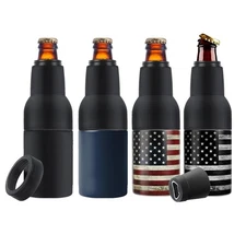 4 Packs Beer Gifts for Men, 4-in-1 Beer Bottle and Can Cooler for 12 Oz. Slim...