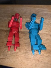 Vintage Mattel Rock Em Sock Em Robots Blue RED Bomber Robot Replacements