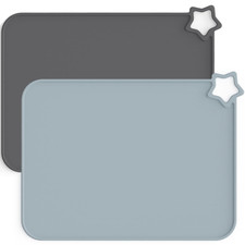 Silicone Placemats for Baby  Kid, Stain-Proof Non-Slip Toddler Food Mats Eating