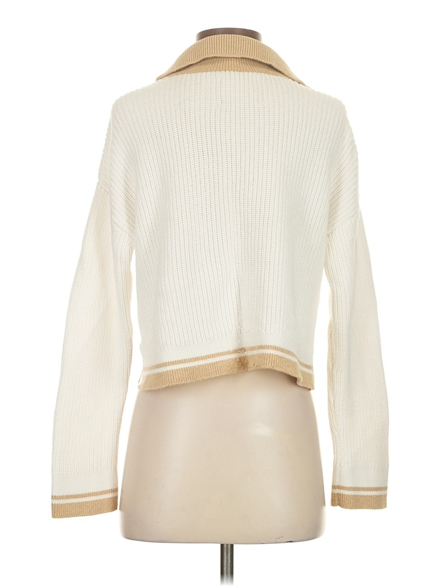 Abercrombie & Fitch Women Ivory Pullover Sweater XS View 2