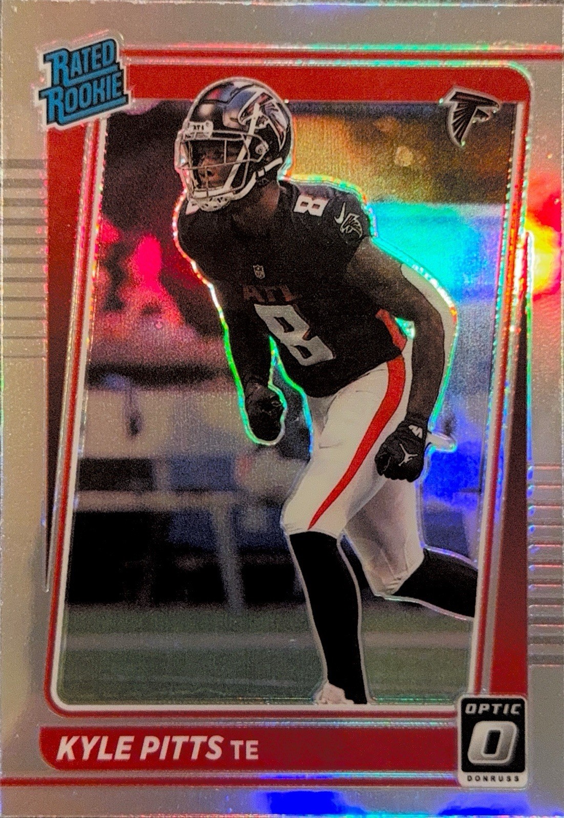 2021 Donruss Optic Kyle Pitts Holo Rookie Rated Rookie #211 Falcons