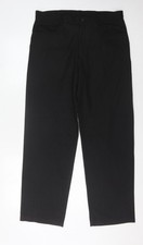 Mens UK Size 34/31 Jeff Banks   Black Trousers