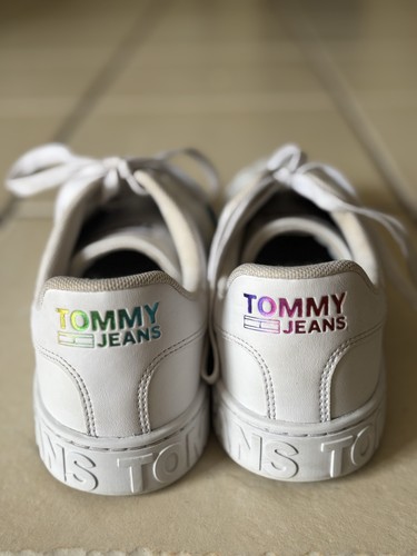 Tommy Jeans Mujer Zapatillas Blancas Talla US9.5 UK7 26CM - Imagen 4 de 6