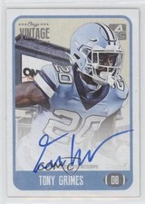 2021 Onyx Vintage College Auto Blue Ink /400 Tony Grimes #CATG Auto 11uq