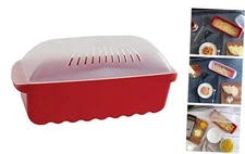 Microwave Pasta Cooker, 6.4 Cup, Red