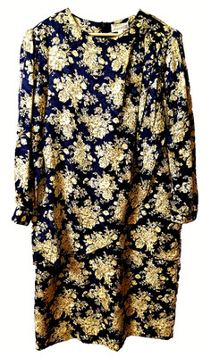 Seidenkleid Lagenlook PETER HAHN 100% Seide gefüttert Gr. 46 - s. Maße unten!