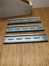 (Qty.3) Wago 6-7/8" DIN Mounting Slotted Carrier Rail 35 X 7.5 MM Plated Steel