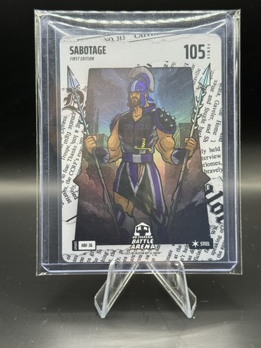 Bo Jackson Battle Arena Update #HBF-36 Sabotage Headliners Steel Battlefoil
