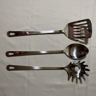 IKEA Stainless Steel Utensil Set Slotted Spatula Spoon Pasta Server 13 Inch