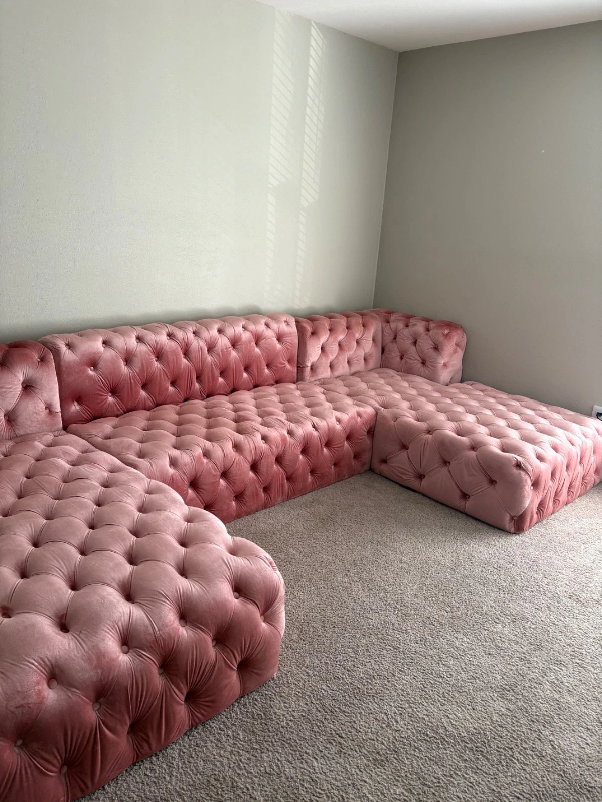 Neva Pink Velvet Double Chaise Sectional
Opens in a new window or tab