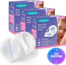 Lansinoh Stay Dry Disposable Nursing Breast Pads 3 Boxes Of 36 - 108 Ct