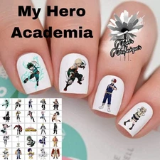 My Hero Academia Waterslide Finger Nail Decals Instructions set of 50 Bonus TT