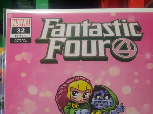 Fantastic Four #32  Variant Edition Skottie Young Signed With COA !! VF/NM!! - Picture 18 of 19