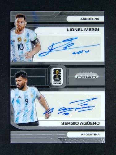 2026 Panini Prizm FIFA World Cup Lionel Messi Sergio Aguero Dual Auto