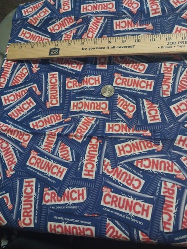 NESTLE CRUNCH CANDY BAR Cotton Fabric 44" X 36"