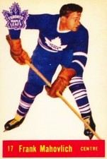 1957-58  57-58  FRANK  MAHOVLICH  RC  ROOKIE  PARKHURST  REPRINT
