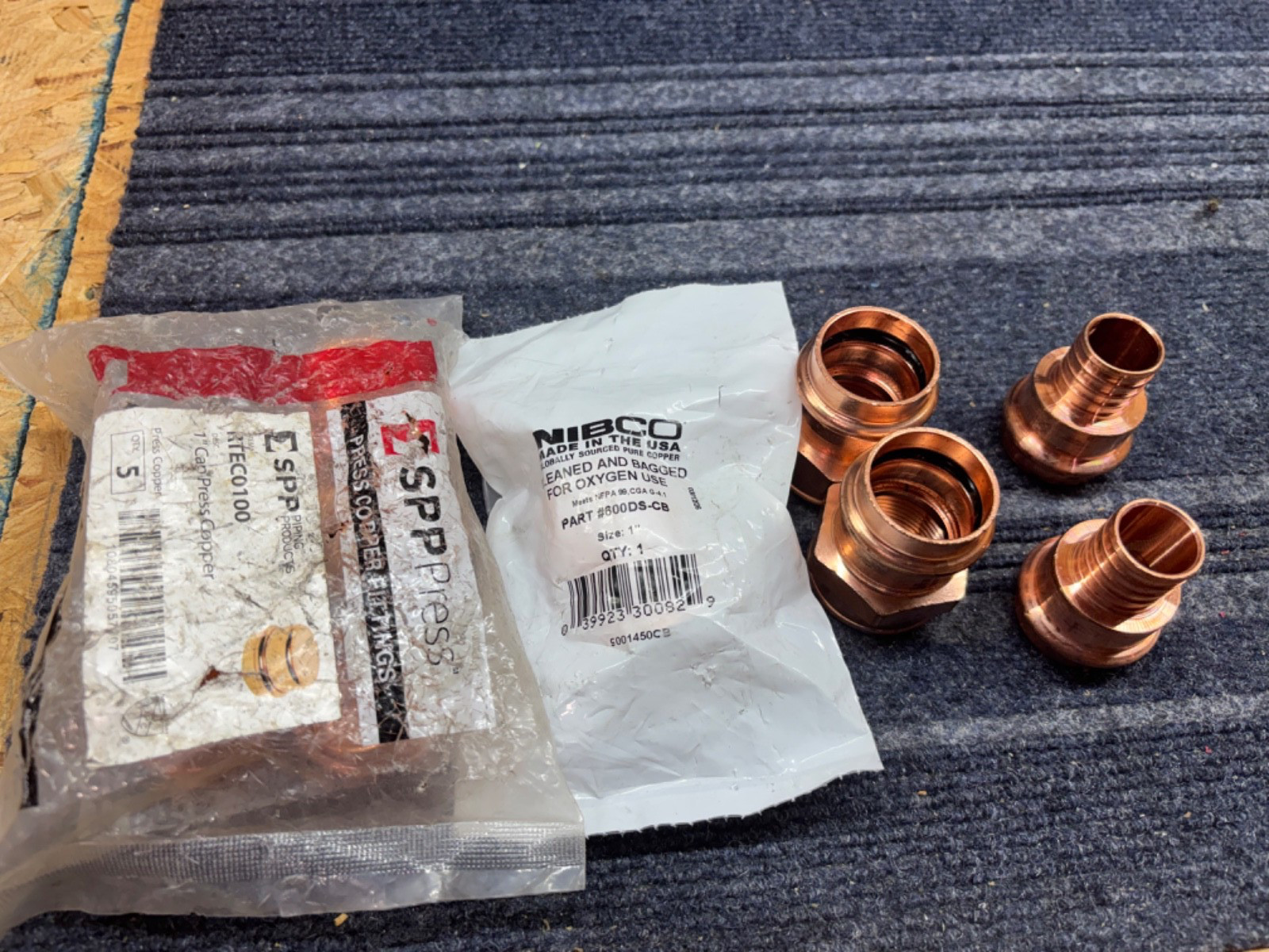 10pc. 1" MISC Copper Fitting Lot (R2)