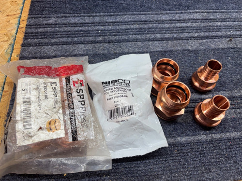 10pc. 1" MISC Copper Fitting Lot (R2)