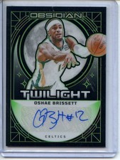 2023-24 Panini Obsidian #TS-BRS Oshae Brissett Twilight Auto Etch Green #/25
